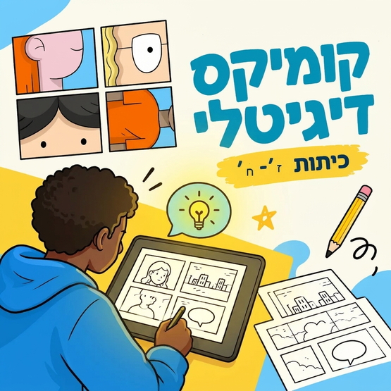 תמונת מופע: קומיקס דיגיטלי &lpar;כיתות ז׳&ndash;ח׳&rpar;